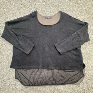 Sympli Lockhart Oversized Sweater Dark‎ Gray Black Acrylic Size 10